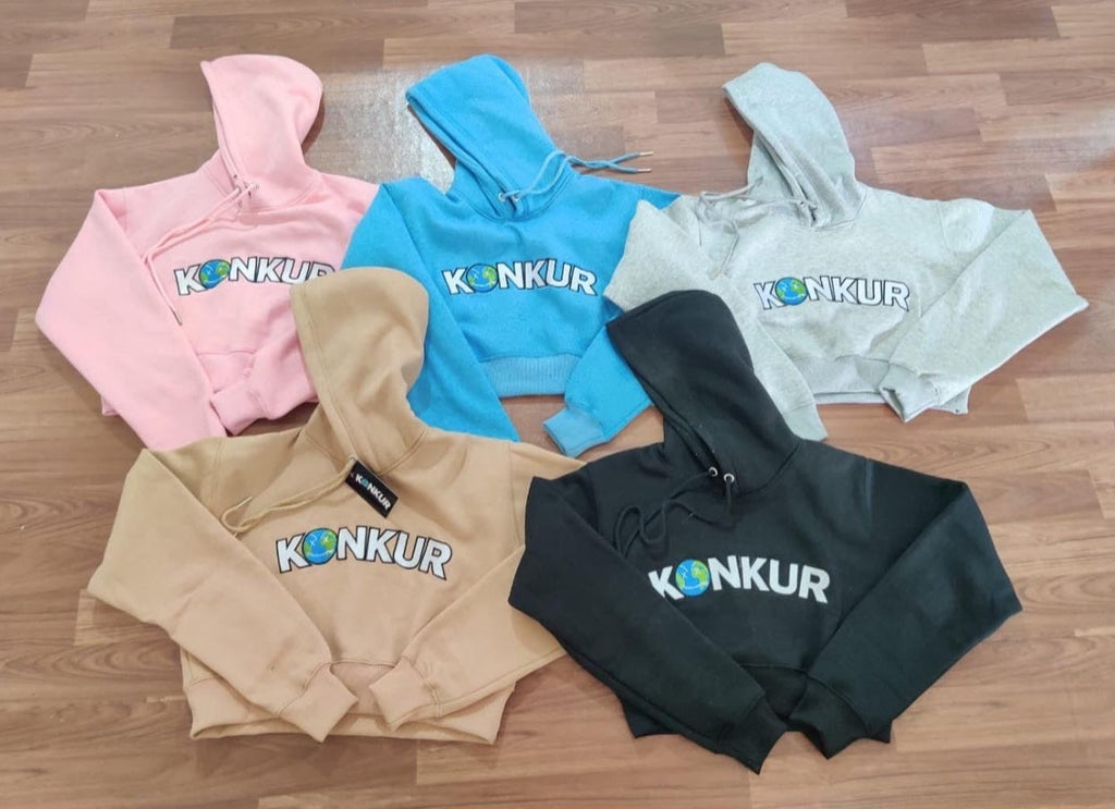 Konkur Cropped Hoodies