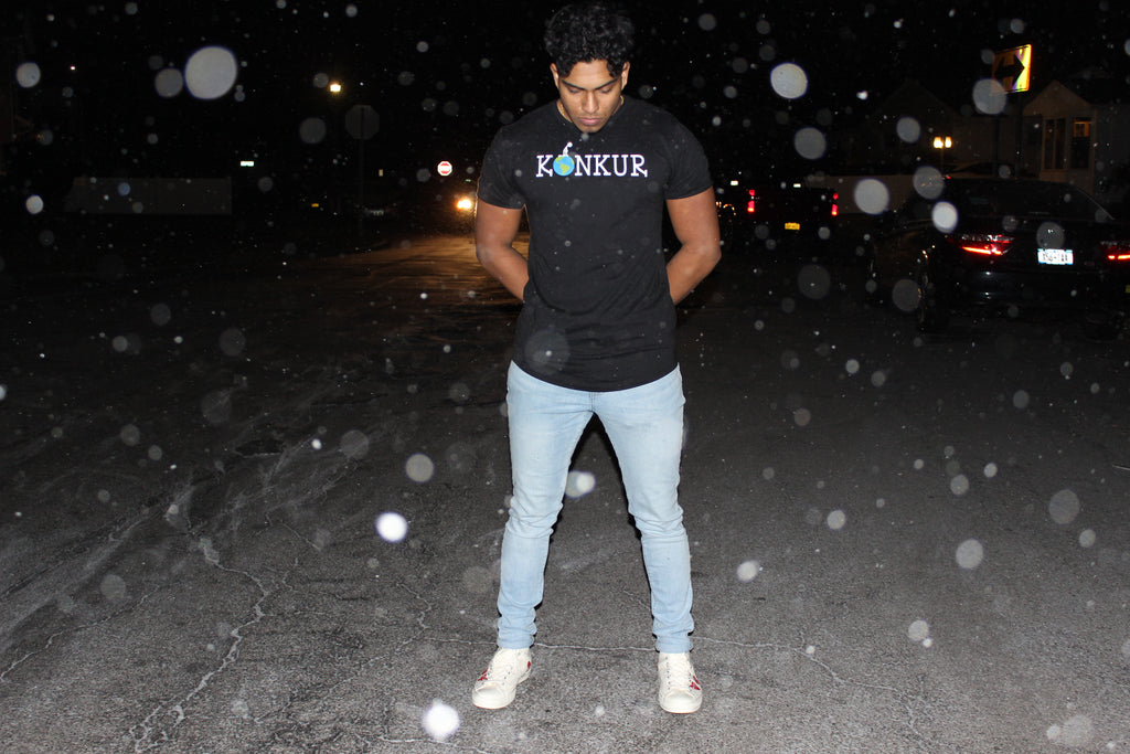 Konkur Black Long-line Tee